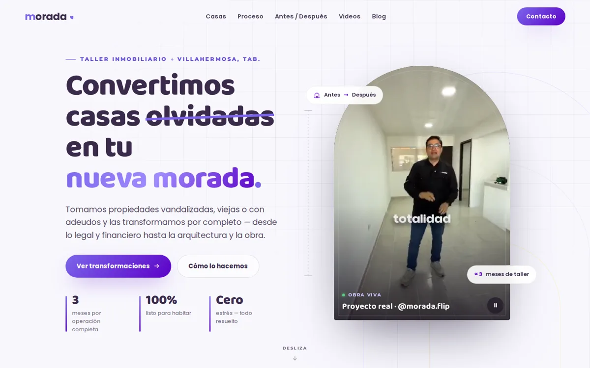 Landing de Morada